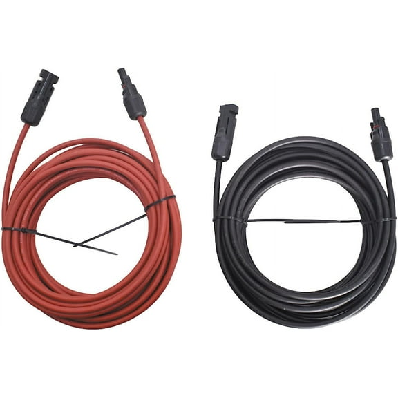 PET-U Solar Wire New Energy Extension Cord, 15FT 12AWG Solar Extension Cable Wire Solar Panel Extension Cable Wire with Male and Female Connector