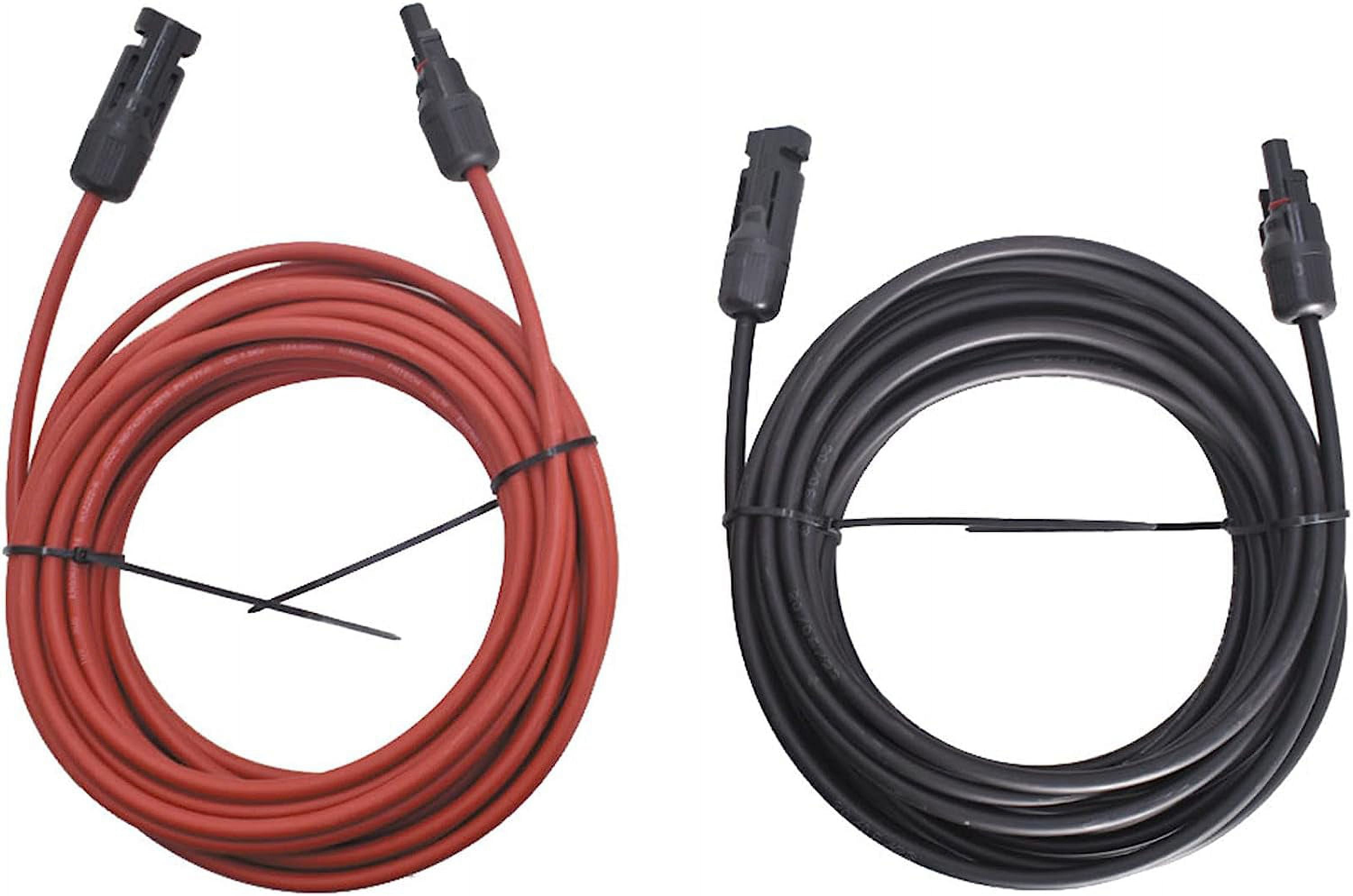 PET-U Solar Wire New Energy Extension Cord, 30FT 12AWG Solar Extension Cable Wire Solar Panel Extension Cable Wire with Male and Female Connector