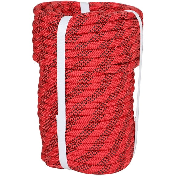 PET-U Strong Pulling Rope, High Strength Polyester Rope, 3/8IN x 100FT, Arborist Bull Rope for Tree Working, Swing, Camping and Tent Guide Lines