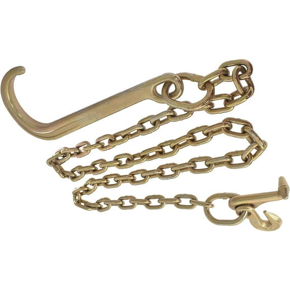 PET-U Tow Chain J Hook 5/16 x 6 FT Grade 70 Replacement for Mini T Hook Recovery Wrecker Axle