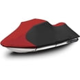 thumbnail image 1 of PET-U Trailerable Watercraft Jet Ski Cover Waterproof Heavy Duty PWC Boat Cover Replacement for Watercraft Jet Ski Cover 126-135 3 Seater Black Red, 1 of 7