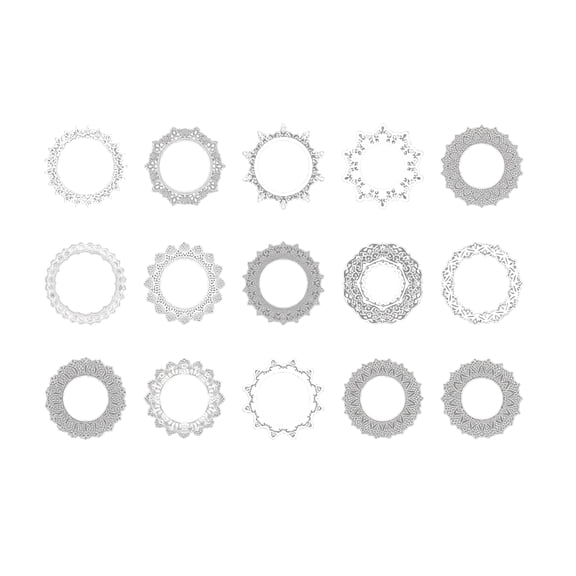 PET Waterproof Transparent Lace Edge Decorative Stickers Scrapbooking DIY Journal Border Frame Stickers for Crafts and Planners