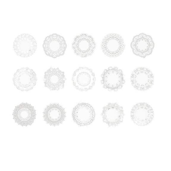 PET Waterproof Transparent Lace Edge Decorative Stickers Scrapbooking DIY Journal Border Frame Stickers for Crafts and Planners