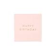 thumbnail image 1 of Petal Pink Signature Happy Birthday Cocktail Napkins - 20ct, 1 of 5