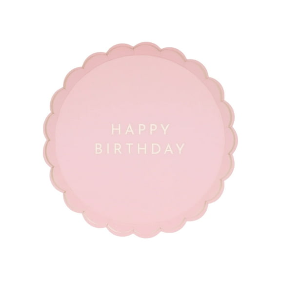 Petal Pink Signature Happy Birthday Small Plates - 8ct