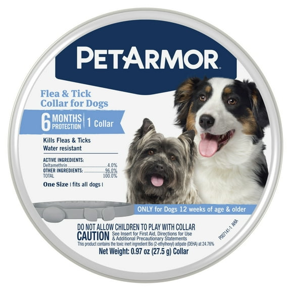 PETARMOR Flea & Tick Collar for Dogs, One-Size-Fits-All Collar, 1 Count