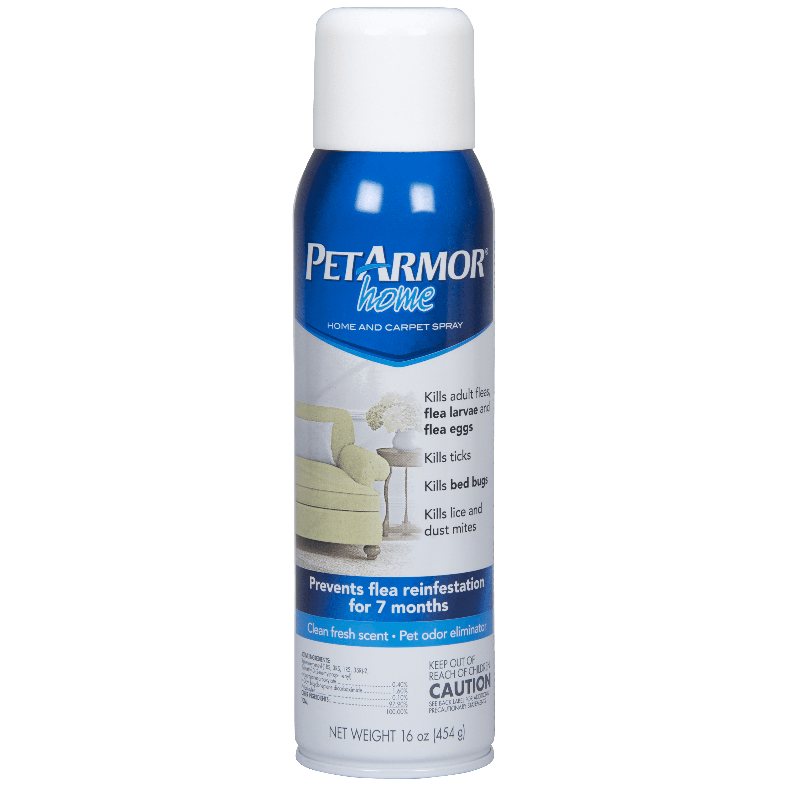 PETARMOR Home and Carpet Spray for Fleas and Ticks, 16 oz