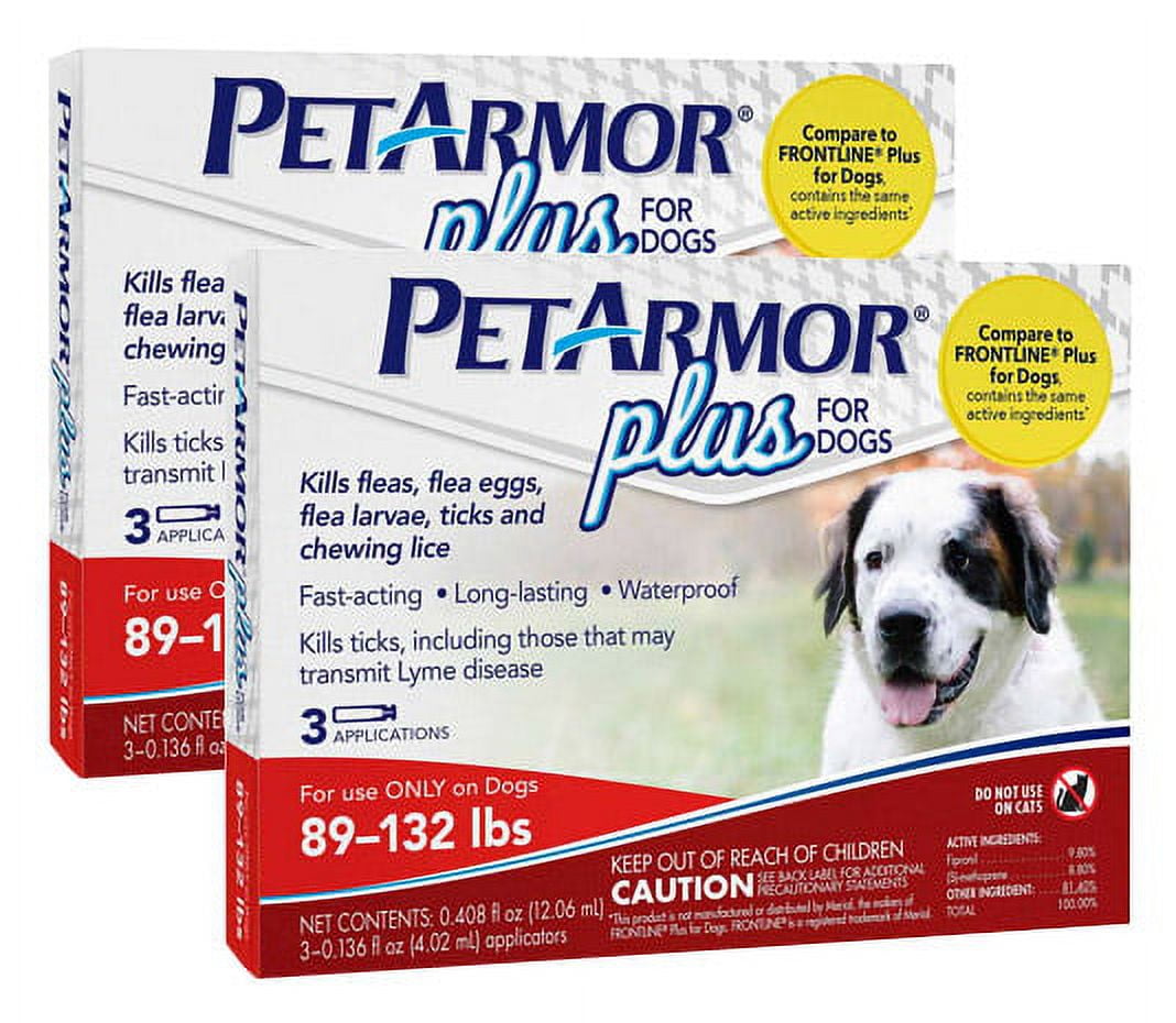 PETARMOR Plus Flea & Tick Prevention for Extra Large Dogs 89132 lbs, 6