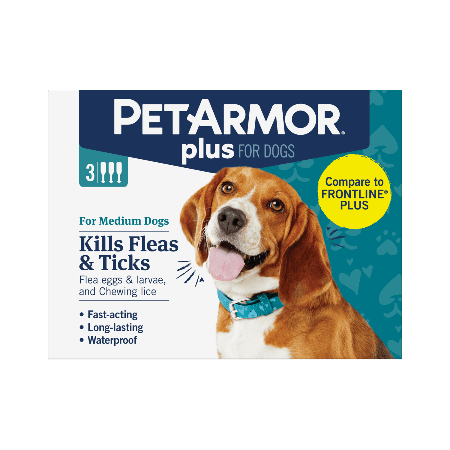 PETARMOR Plus for Medium Dogs 2344 lbs, Flea & Tick Prevention for