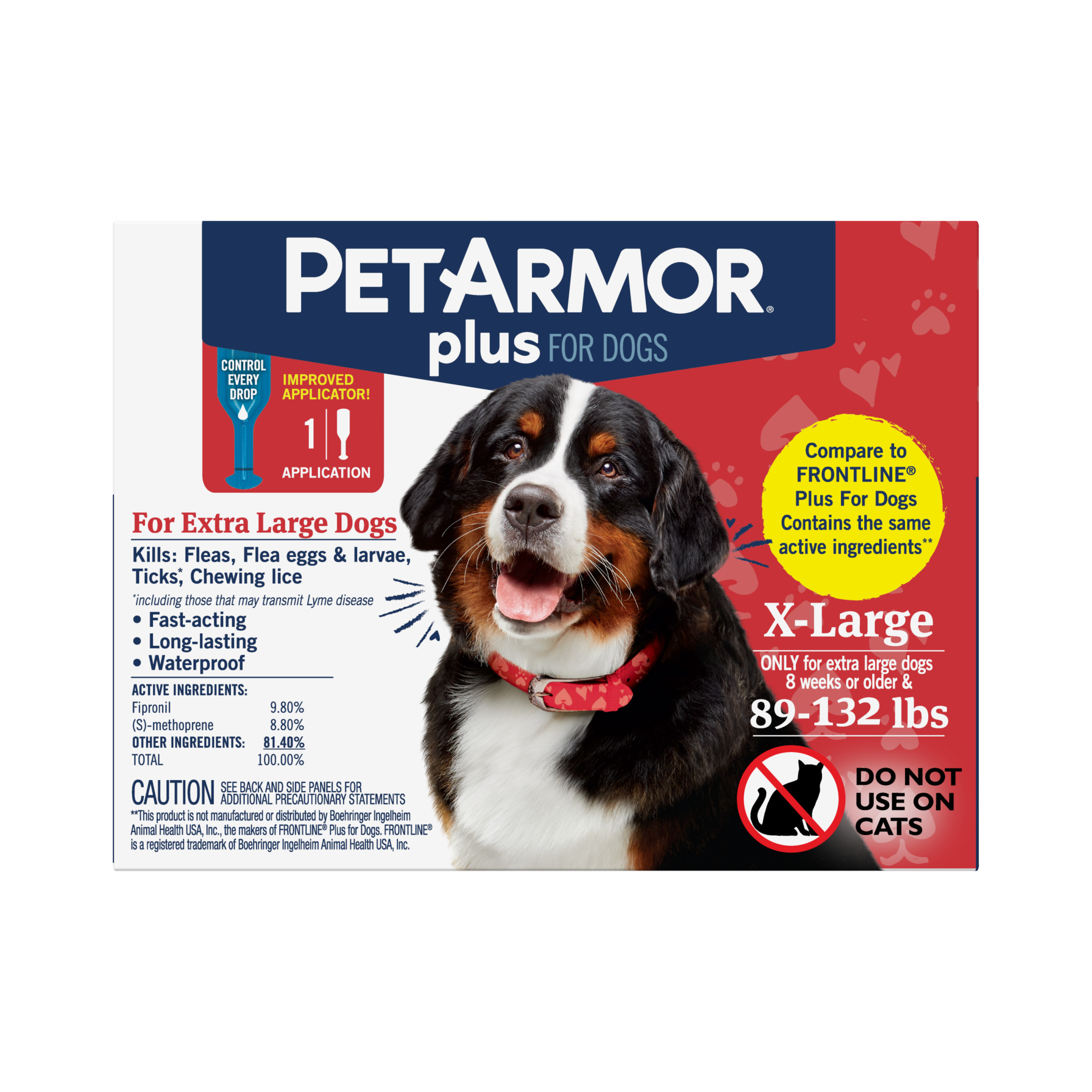 PETARMOR Plus for X-Large Dogs 89-132 lbs, Flea  Tick Prevention, 1-Month  Supply - Walmart.com