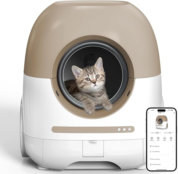Smart automatic cat litter boxautomatic scooping and odor removal app