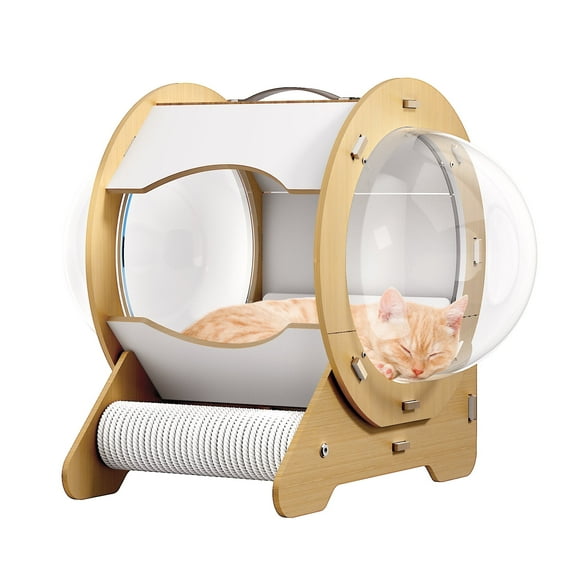 PETCAL Cat Bed Capsule/ Cat Scratcher 3-in-1 Cat Toy Cat Bed for Indoor Outdoor Cat Bag