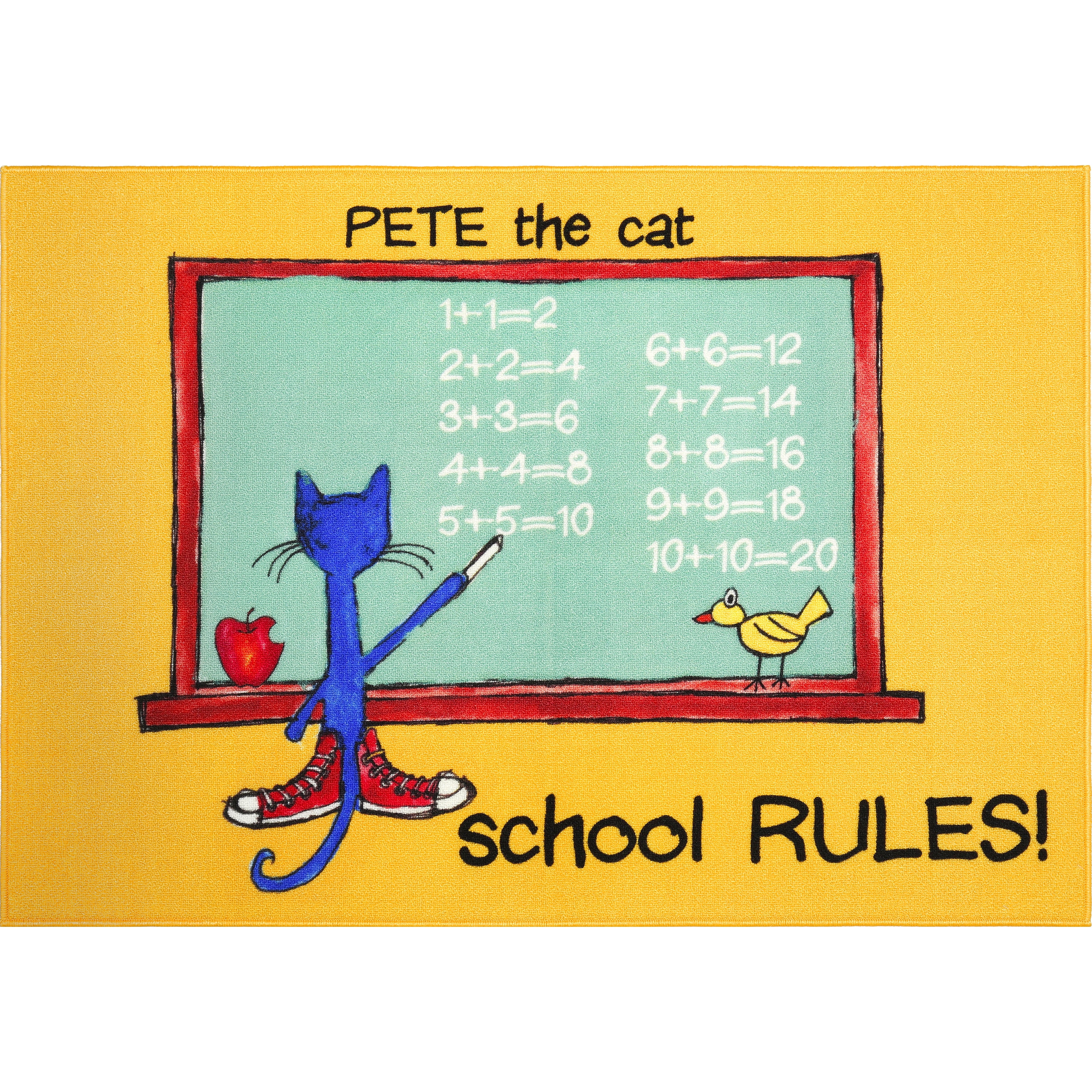 PETE THE CAT School Rules Kids Area Rug