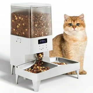 Double Cat Bowls - 2 in 1 Automatic Pet Feeder,Detachable Gravity Wate –  Cattached