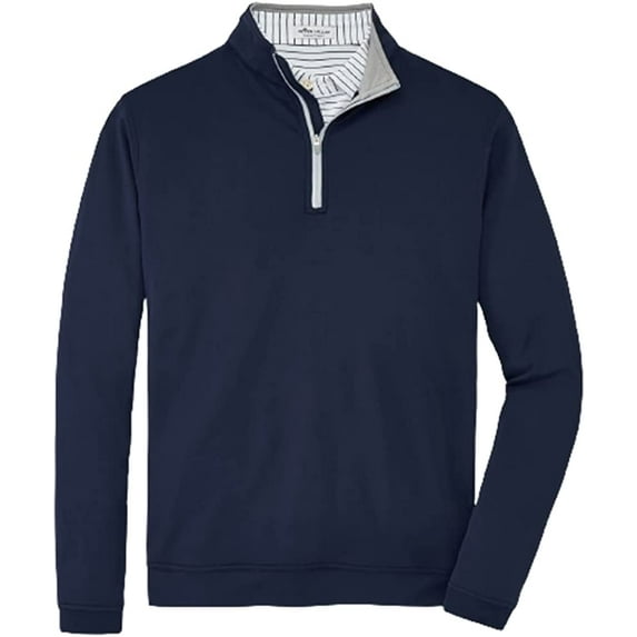 Peter Millar mens Quarter Zip Knitwear, l, Blue