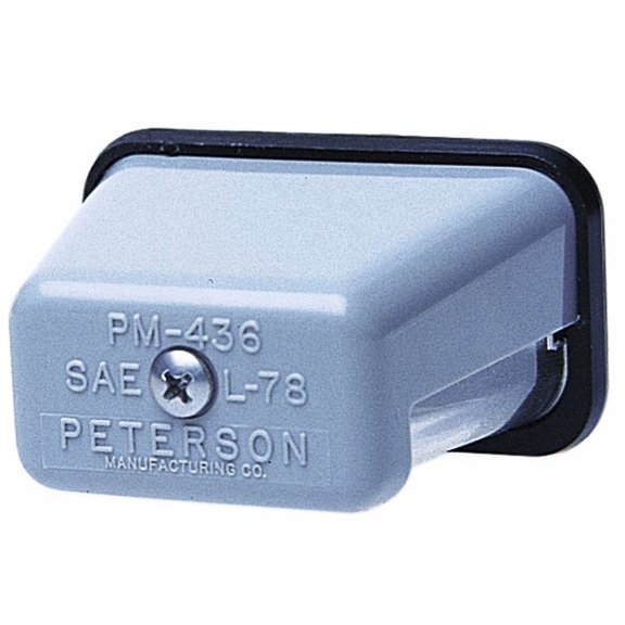 PETERSON 400 License Plate Lamp,Gray,Rectangle