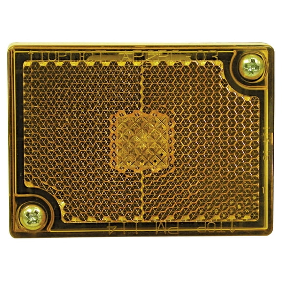 PETERSON MFG V114A Orange 2.75"x2.05" Strobe Light (Inc M/C Pc Rectangle withReflex)