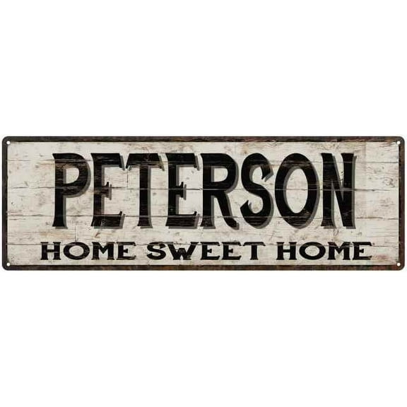 PETERSON Rustic Home Sweet Home Sign Gift 6x18 Metal Decor 206180084063