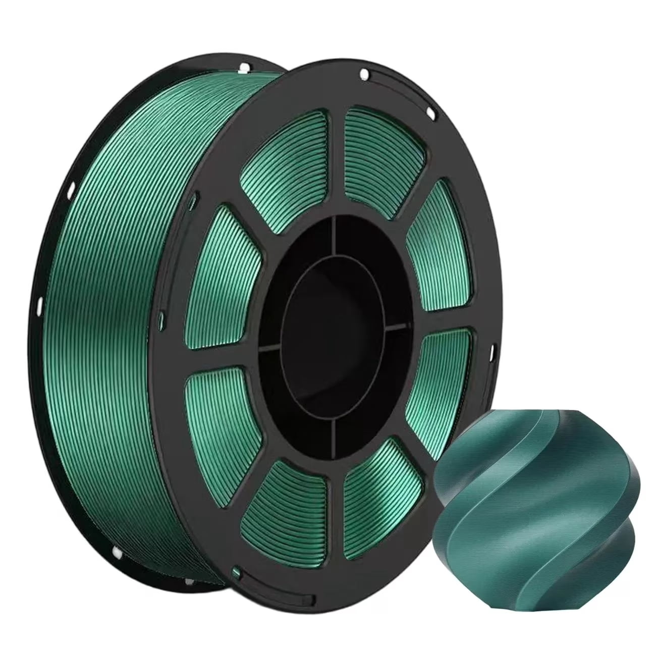 PETG 3D Printer Filament 1.75mm, Dimensional Accuracy +/-0.03mm, 1KG Spool (2.2lbs), Fit for Most 3D FDM Printer - Metallic Aurora Green