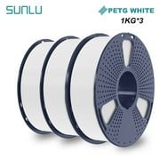 PETG 3D Printer Filament Bundle, SUNLU Strong PETG Filament 1.75mm Bulk, Dimensional Accuracy +/- 0.02mm, 1KG Spool(2.2lbs), PETG Black 3KG