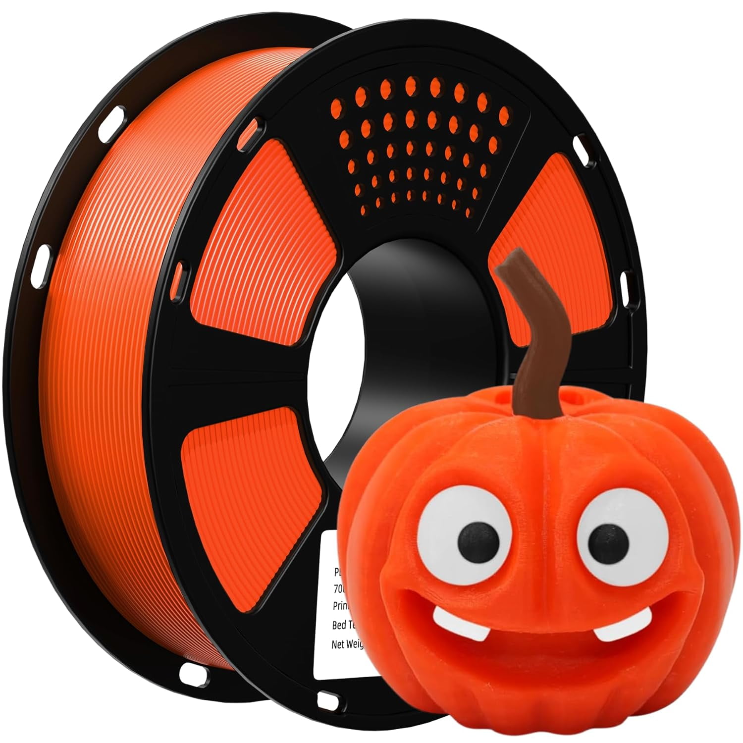 PETG Filament 1.75mm, 1 KG (2.2lbs) Spool 3D Printer Filament, High-Toughness, ±0.02mm Accuracy, Neatly Wound & Moistureproof, Non-Clogging Non-Stringing, Fits Most FDM Printers, Orange