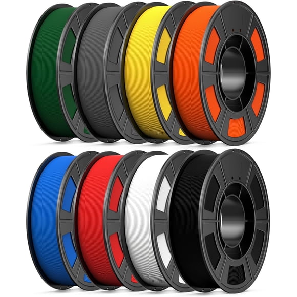 PETG Filament 1.75mm 250G*8, 3D Printer Filament Bundle, High Strength & Tangle-Free, Dimensional Accuracy +/- 0.03mm, Easy to Use, Fit for Most FDM 3D Printers, 0.25KG Spool, 8 Packs Bundle