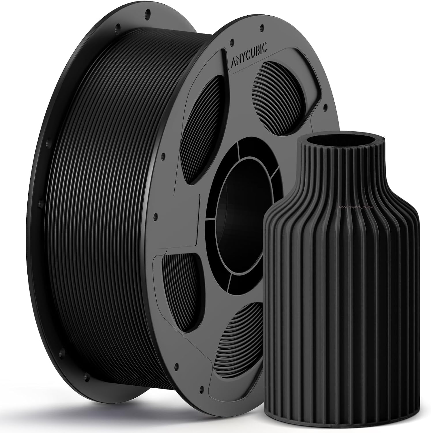 PETG Filament 1.75mm, 3D Printer Filament, Dimensional Accuracy +/- 0.02mm, Exceptional Toughness and Long-Lasting Print with Most FDM 3D Printers, 1KG Reusable Spool, Black