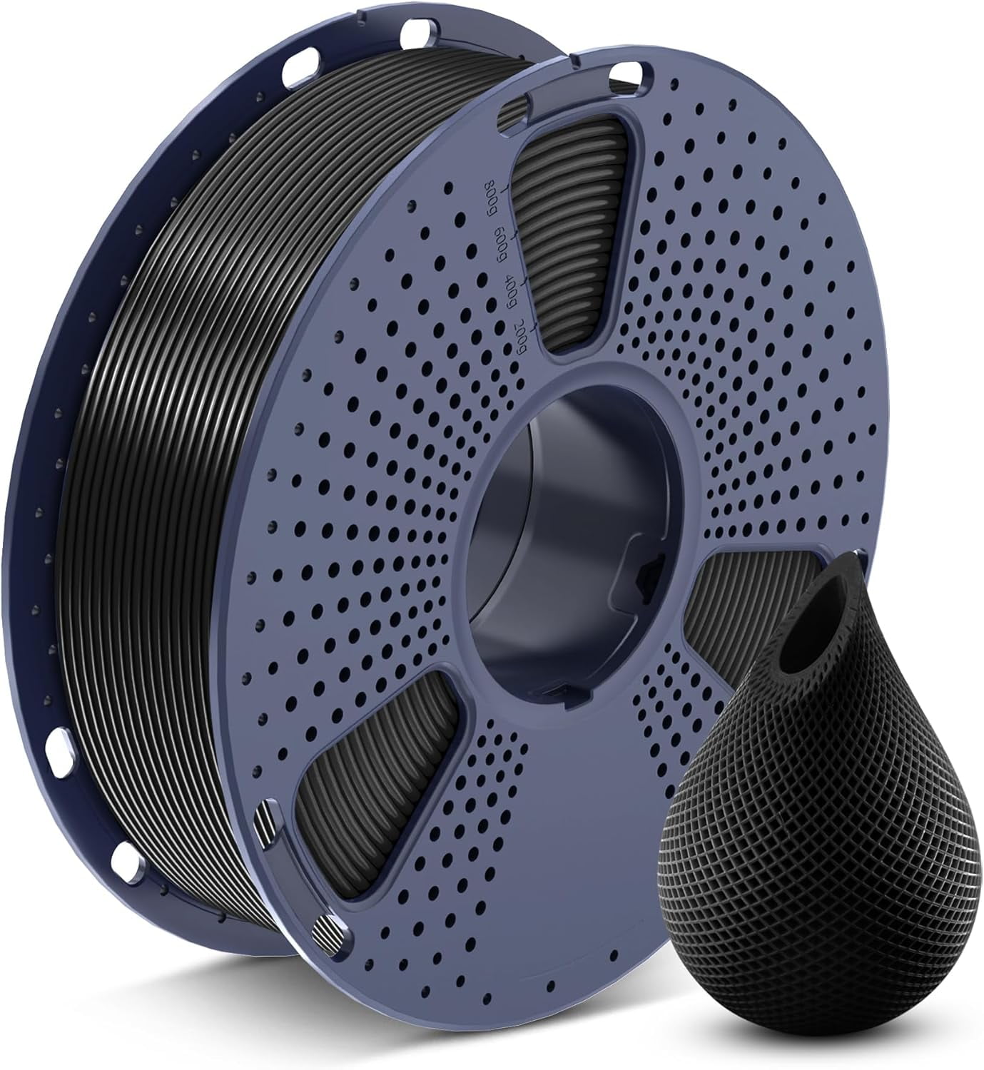 ​​ PETG Filament 1.75mm,Strong 3D Printer Filament,Ultra-Low Stringing,Exceptional Layer Adhesion & High Toughness,Dimensional Accuracy +/- 0.02 mm,Fit Most FDM 3D Printers,1kg Spool(Black).