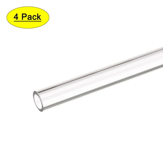 PETG Tubing Hard 10mm ID, 14mm OD, 50cm Length, High Transparent Clear 4 Pack
