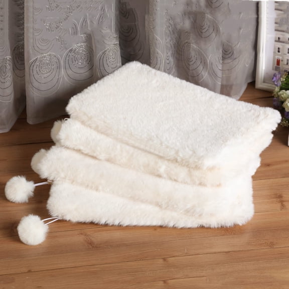 PETGLE 10.6" x 17.5" Faux Rabbit Fur Cat Dog Bed Cushion Pad Mat for Cat Wall Box Furniture, Wall Bed Perch
