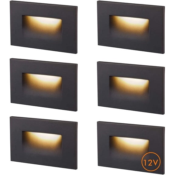 PETGLE 12V Low Voltage 3 Color Indoor and Outdoor LED Step Light,3000K/4000K/5000K Deck Lights,Stair Light,Oil Rubbed Bronze,Wet Location(Low Voltage Transformer is Required)