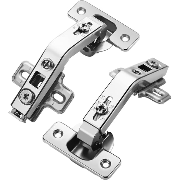 PETGLE 2 Pack 1 Pairs 135° Lazy Susan Hinge, Full Overlay Concealed for Corner Kitchen Cabinet Replacement Hardware, Cupboard Folded, Folden Door
