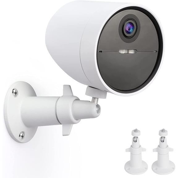PETGLE 2 Pack Wall Mount Holder Compatible with SimpliSafe Outdoor Security Camera, 360Rotation Security Bracket with 1/4 Screw Thread , Camera Not Included (White)