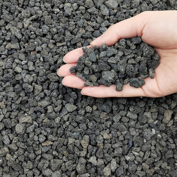 PETGLE 2 lbs Small Black Lava Rocks for Plants,1/4 Inch Crush Volcanic Rock Pumice Soil Additive for Succulent Aquarium Cactus Bonsai Fire Pits and Garden Landscaping