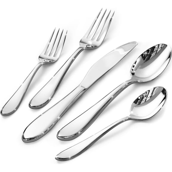 PETGLE 20-Piece Silverware Set for 4,18/10 Premium Stainless Steel Flatware Set, for Home, Restaurant, Wedding and Party Use, Mirror-Polished Cutlery Set, Dishwasher Safe