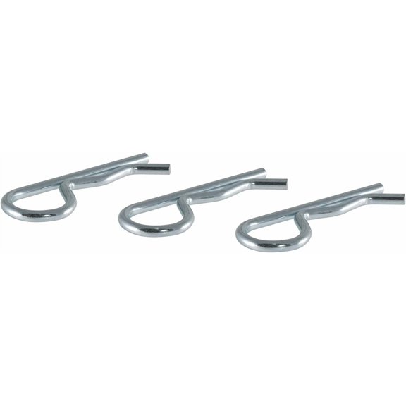 PETGLE 21602 Clear Zinc Trailer Hitch Retaining Clips, 3 Pack Compatible with 1/2" & 5/8" Hitch Pins