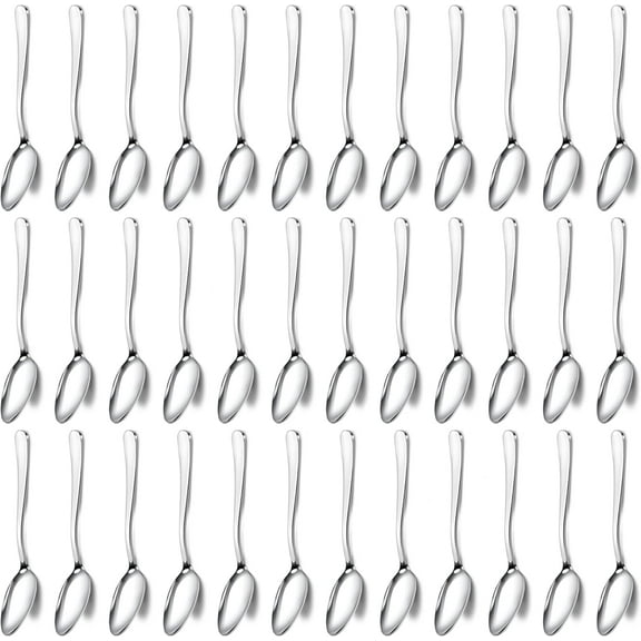 PETGLE 36Pcs Coffee Spoons, 4.7 Inch Spoons Silverware, Stainless Steel Tea Spoon, Mini Spoon, Mirror Polished Teaspoons for Home, Kitchen, Restaurant, Dishwasher Safe