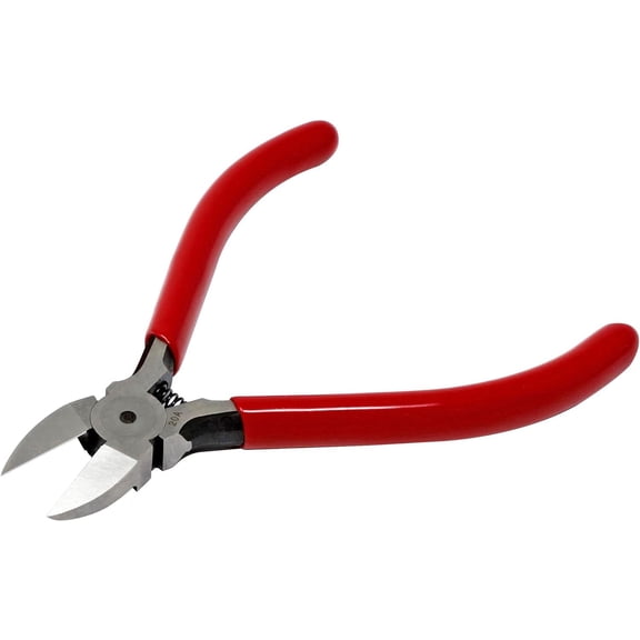 PETGLE 4.0" Flush Cutter Side Cutter Wire Cutter Pliers Nippers Repair Tool, Red, Chrome-Vanadium Steel