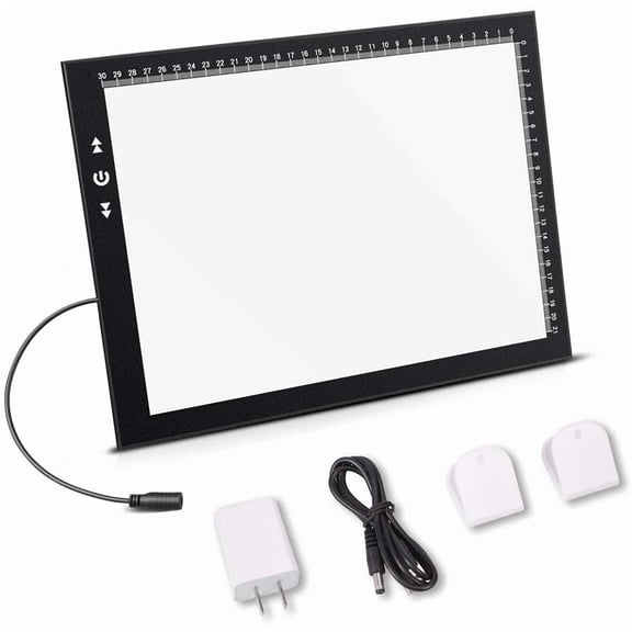PETGLE A4 LED Artist tracing Light Box Copy Table, Adjustable High Brightness Light Pad for Tatto Drawing, Sketching, Animation,Diamond Painting Accessories