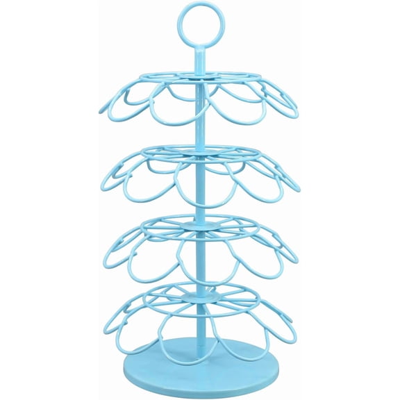 PETGLE Coffee Pod Holder, Coffee Pod Storage Compatible with K-Cups(36 Pods), Kitchen Detachable Coffee Station Organizer, Spins 360-Degrees(Light Blue)