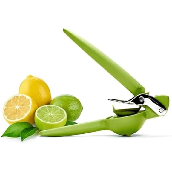 PETGLE FreshForce Lemon Squeezer Citrus Juicer, Manual Hand Press with Dual-Gear Power for Maximum Juice Extraction, Durable, Lime Green