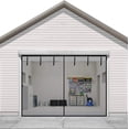 thumbnail image 1 of PETGLE Magnetic Garage Door Screen for 1 Car 8x7FT, Reinforced Polyester Magnetic Screen Door with 26 High Energy Magnets and 6 Strapping Tapes, Hands-Free Screen Door Mesh for Garage Door, 1 of 10