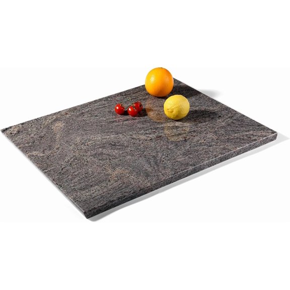 PETGLE Marble Cutting Board for Kitchen, 20x16 Inches Large Marble Slab Cheese Board, Rectangular Serving Board for Baking Charcuterie Pastry, Natural Stone Board for Countertop (Paradiso)