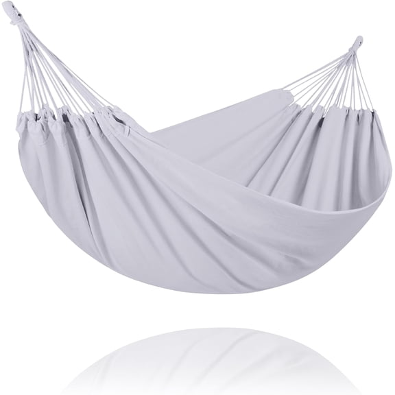 PETGLE Medium Size Tree Hammocks for Outside, Patio Hammock Without Stand, Light Gray