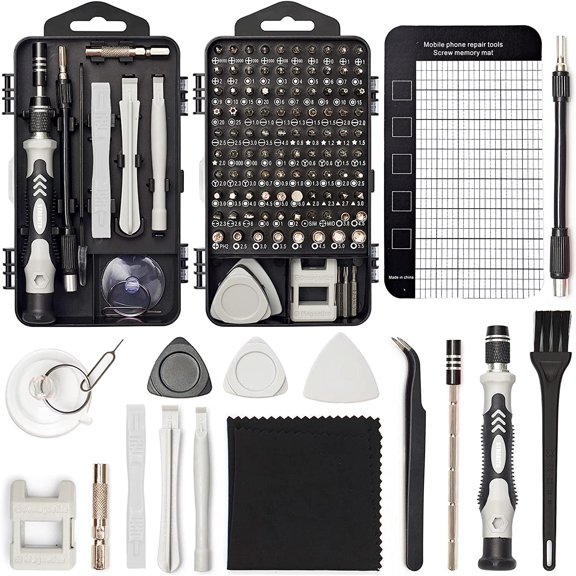 PETGLE Precision Screwdriver Set 124-Piece Electronics Tool Kit with 101 Bits Magnetic Screwdriver Set for Computer, Laptop, Cell Phone, PC, MacBook, iPhone, Nintendo, PS4, PS5, Xbox Repair