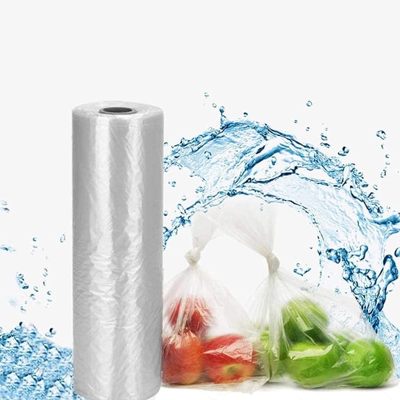 PETGLE Produce Bags, Clear Plastic - 12" x 16", Durable, Bread, Fruits, Vegetable - 350 Bags/Roll (1 Roll)