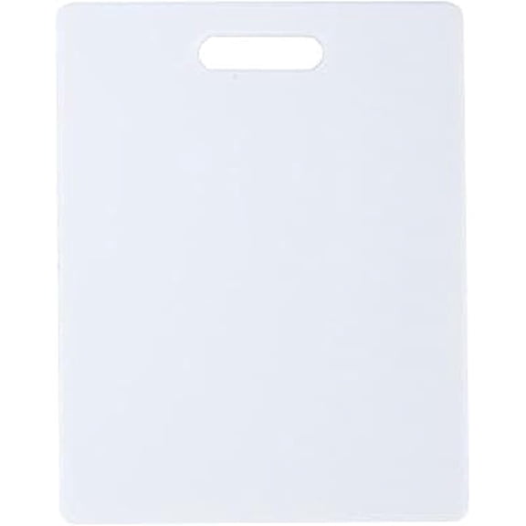 PETGLE Reversible Plastic Cutting Board, 8x10 Inch, White, Dishwasher Safe, Non-Porous and Durable for Chopping, Slicing, Prep, Easy to Store