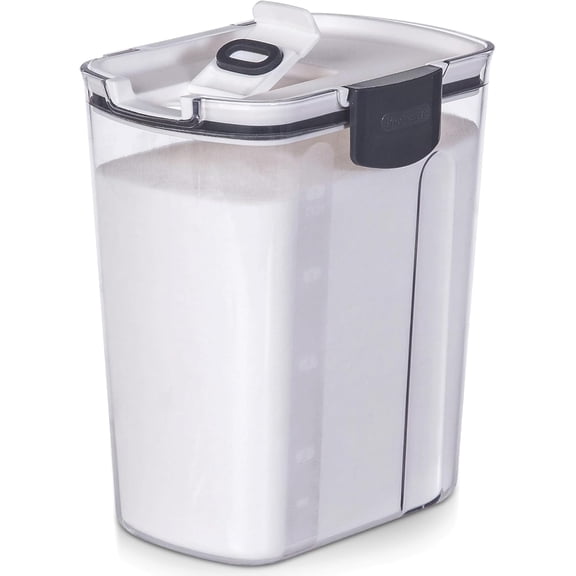 PETGLE Single Clear Dry Ingredient Storage Canister, Airtight Sealed Food Container for Daily Dry Goods Storage