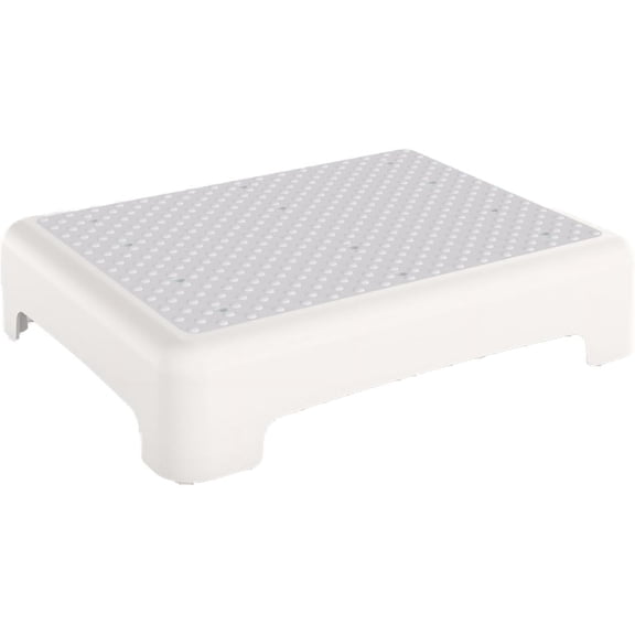 PETGLE Step Stool, Mobility Step Stool for Adults & Seniors, Non-Slip Step Platform Indoor and Outdoor, Portable Step Riser, Safety Step for Car, Bedside, Office, Shower, Stairs, White