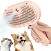 PETGOD Spray Cat Brush for Shedding, Rechargeable Auto Misting Spray Cat Brush Self Cleaning Dog Grooming brush for Pets Long or Short Hairs Comb, Static Flying Hair Remove, Tangled or Loose Hair Shed